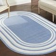thumbnail image 1 of Unique Loom Lotus Collection Area Rug - Guyana (5' x 8' Oval Blue/Light Blue), 1 of 7