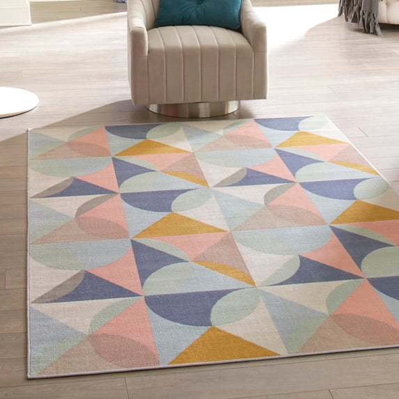 Unique Loom Lotus Collection Area Rug - King (2' 2" x 3' Rectangle Multi/Ivory)