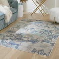 thumbnail image 1 of Unique Loom Lotus Collection Area Rug - Nymphaea (2' 2" x 3' Rectangle Blue/Light Blue), 1 of 7