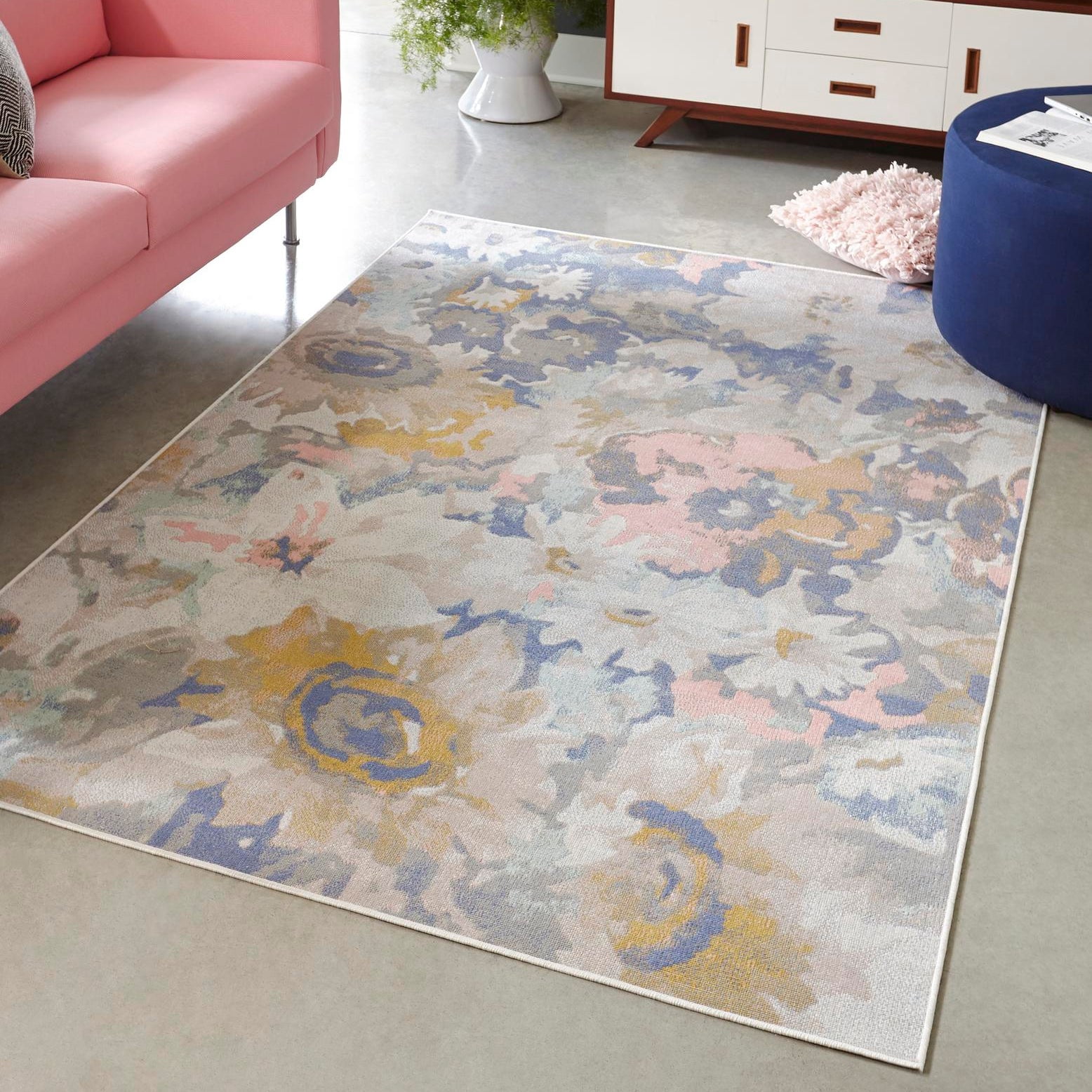 Hydrus Collection Area Rug Unique Loom Lotus Collection Area Rug - Nymphaea (5' x 8' Rectangle ...