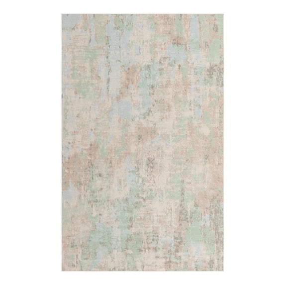 Unique Loom Lotus Collection Area Rug - Royal (5' 3" x 8' Rectangle Teal/Light Blue)