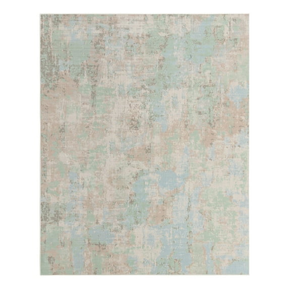 Unique Loom Lotus Collection Area Rug - Royal (7' 10" x 10' Rectangle Teal/Light Blue)