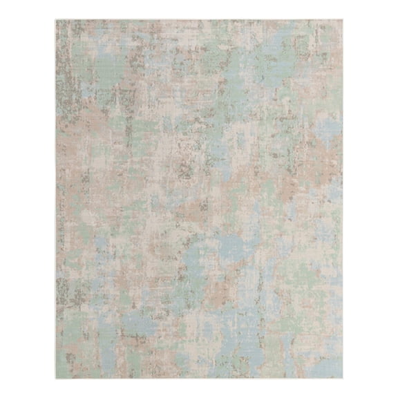 Unique Loom Lotus Collection Area Rug - Royal (7' 10" x 10' Rectangle Teal/Light Blue)