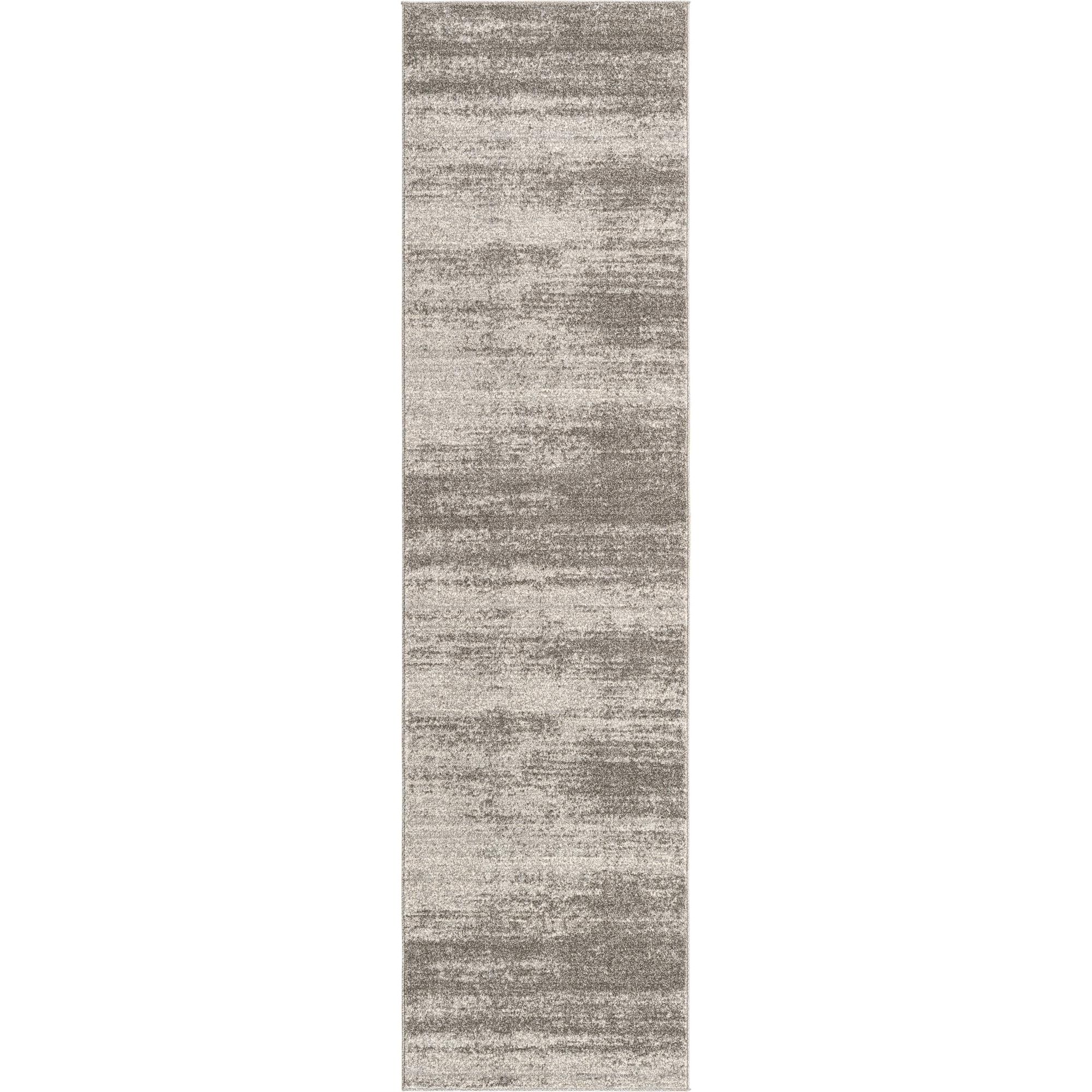 Unique Loom Lucille Del Mar Rug Gray/Ivory 2' 7" x 10' Runner Solid
