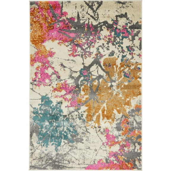 Unique Loom Lund Aurora Contemporary Abstract Area Rug or Runner