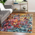 thumbnail image 1 of Unique Loom Lyon Collection Area Rug - Athena (6' x 9' Rectangle Multi/Blue), 1 of 7