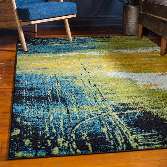 Unique Loom Copenhagen Lyon Rug, Light Green (3' 3 x 5' 3)
