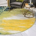 thumbnail image 1 of Unique Loom Lyon Collection Area Rug - Copenhagen (8' Round Light Green/Black), 1 of 7