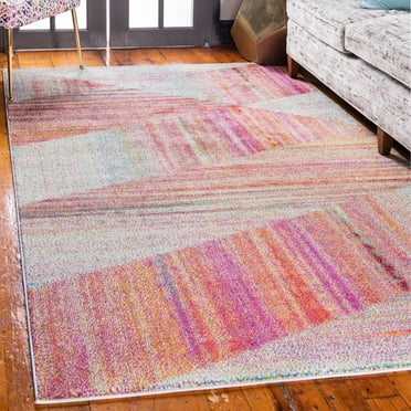 Unique Loom Lyon Collection Area Rug - Quartz (9' x 12' 2" Rectangle Multi/Blue)