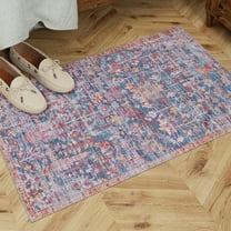 Unique Loom Maahru Collection Area Rug - Apogee (7' 3" x 10' Rectangle Navy Blue/Blue)