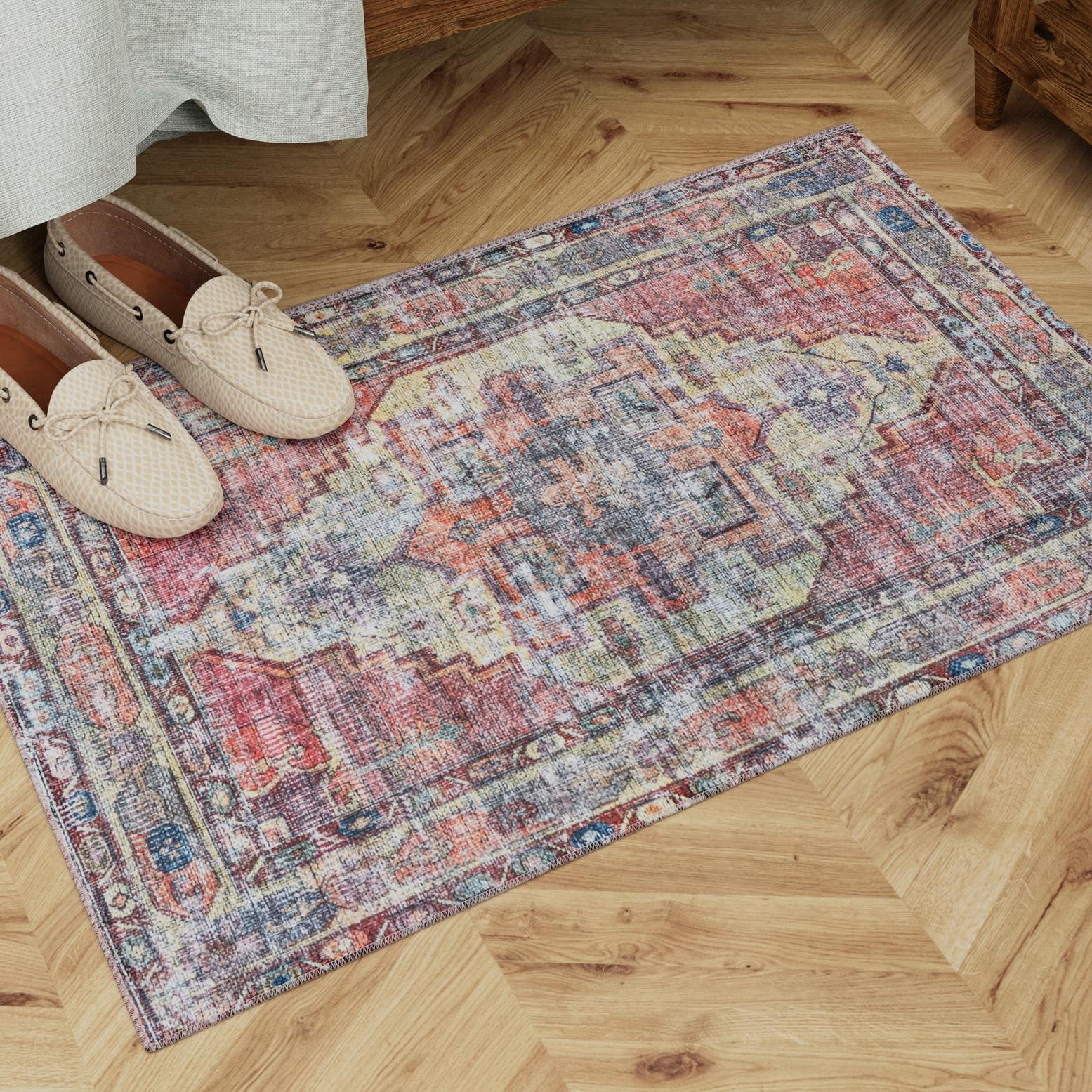 Interesting Rectangle Rug Unique Loom Maahru Collection Area Rug - Gibbous (3' 11