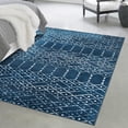 thumbnail image 1 of Unique Loom Paxon Trellis Collection Area Rug - Maeve (10' x 13' Rectangle Navy Blue/Ivory), 1 of 7
