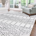 thumbnail image 1 of Unique Loom Paxon Trellis Collection Area Rug - Maeve (3' 3" x 5' 3" Rectangle Ivory Black/Ivory), 1 of 7