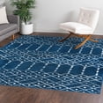 thumbnail image 1 of Unique Loom Paxon Trellis Collection Area Rug - Maeve (5' 3" Square Navy Blue/Ivory), 1 of 7