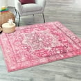 thumbnail image 1 of Unique Loom Medina Collection Area Rug - Magnet (5' 3" Square Plumrose Pink/Ivory), 1 of 12