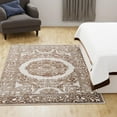 thumbnail image 1 of Unique Loom Hermitage Collection Area Rug - Malachite (5' 3" x 8' Rectangle Chocolate Brown/Black), 1 of 11
