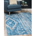 thumbnail image 1 of Unique Loom Malasana Basilica Rug Blue/Beige 8' x 10' Rectangle Geometric Modern Perfect For Living Room Bed Room Dining Room Office, 1 of 8