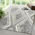 thumbnail image 1 of Unique Loom Tagine Collection Area Rug - Malika (6' x 9' Rectangle Black and White), 1 of 6