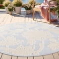 thumbnail image 1 of Unique Loom Aruba Outdoor Collection Area Rug - Malmok (5' 3" Round Gray/Ivory), 1 of 7