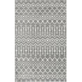 thumbnail image 1 of 5' x 8' Gray and Ivory Geometric Rectangular Area Throw Rug, 1 of 10