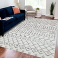 thumbnail image 1 of Unique Loom Moroccan Trellis Collection Area Rug - Mamounia (10' 8" x 16' 5" Rectangle Ivory/Gray), 1 of 12