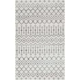 thumbnail image 1 of 5' x 8' Ivory and Gray Geometric Rectangular Area Throw Rug, 1 of 3
