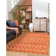 thumbnail image 1 of Unique Loom Moroccan Trellis Collection Area Rug - Mamounia (10' 8" x 16' 5" Rectangle Orange/Ivory), 1 of 6