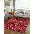 thumbnail image 1 of Unique Loom Moroccan Trellis Collection Area Rug - Mamounia (9' x 12' Rectangle Red/Ivory), 1 of 6