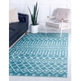 thumbnail image 1 of Unique Loom Mamounia Moroccan Trellis Rug Turquoise/Ivory 2' 2" x 3' 1" Rectangle Geometric Tribal Perfect For Living Room Bed Room Dining Room Office, 1 of 8