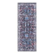 Unique Loom Mangata Collection Area Rug - Mahtaab 2 x 5 Runner Black/Blue