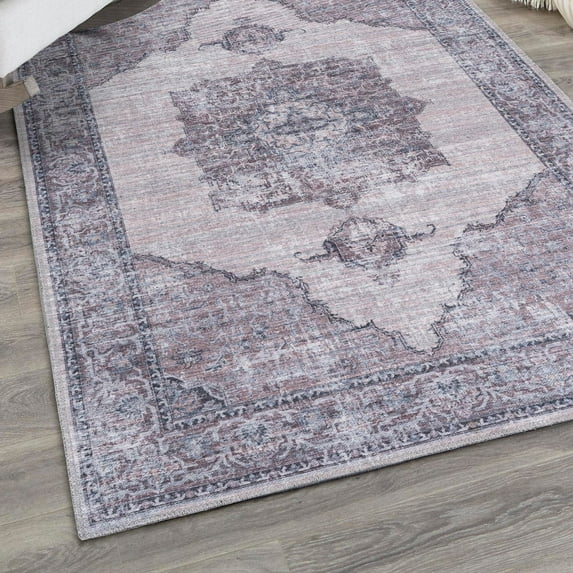 Unique Loom Mangata Collection Area Rug - Mariah (2' x 3' Rectangle Ivory and Gray/Black)