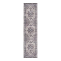 Unique Loom Mangata Collection Area Rug - Mariah (2' x 7' 10" Runner Ivory and Gray/Black)