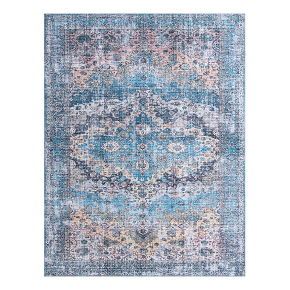 Unique Loom Mangata Collection Area Rug - Mary (10' 6" x 13' Rectangle Blue/Black)