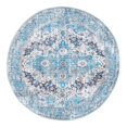 thumbnail image 1 of Unique Loom Mangata Collection Area Rug - Mary (3' 11" Round Blue/Black), 1 of 10