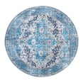 thumbnail image 1 of Unique Loom Mangata Collection Area Rug - Mary (5' 3" Round Blue/Black), 1 of 10