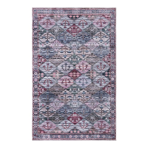 Unique Loom Mangata Collection Area Rug - Maya (5' 11" x 9' Rectangle Multi/Blue)