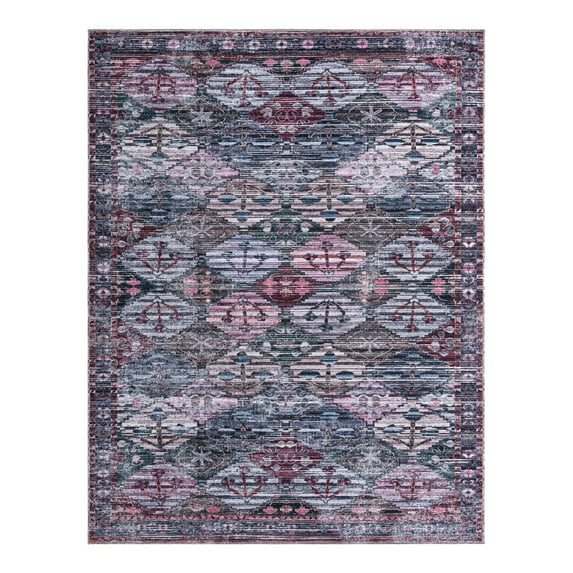 Unique Loom Mangata Collection Area Rug - Maya (7' 10" x 10' Rectangle Multi/Blue)