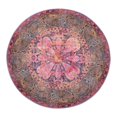 thumbnail image 1 of Unique Loom Mangata Collection Area Rug - Mona (5' 3" Round Pink/Beige), 1 of 11