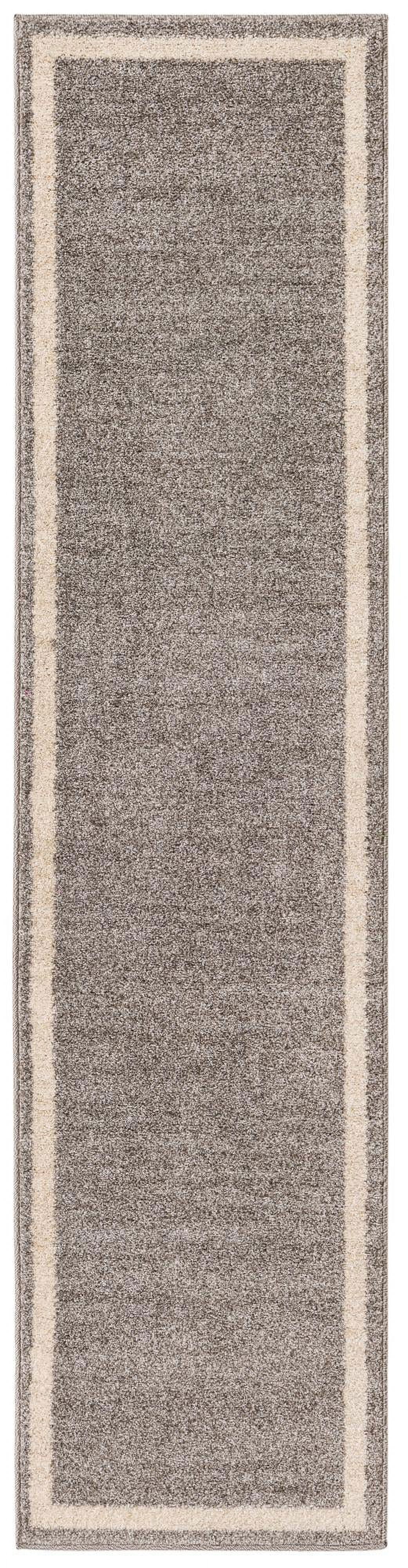 Unique Loom Maria Del Mar Rug Gray/Ivory 2' 7" x 10' Runner Solid