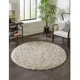 thumbnail image 1 of Unique Loom Marilyn Monroe Opulence Shag Collection Area Rug - (3' 3" Round Blonde), 1 of 6