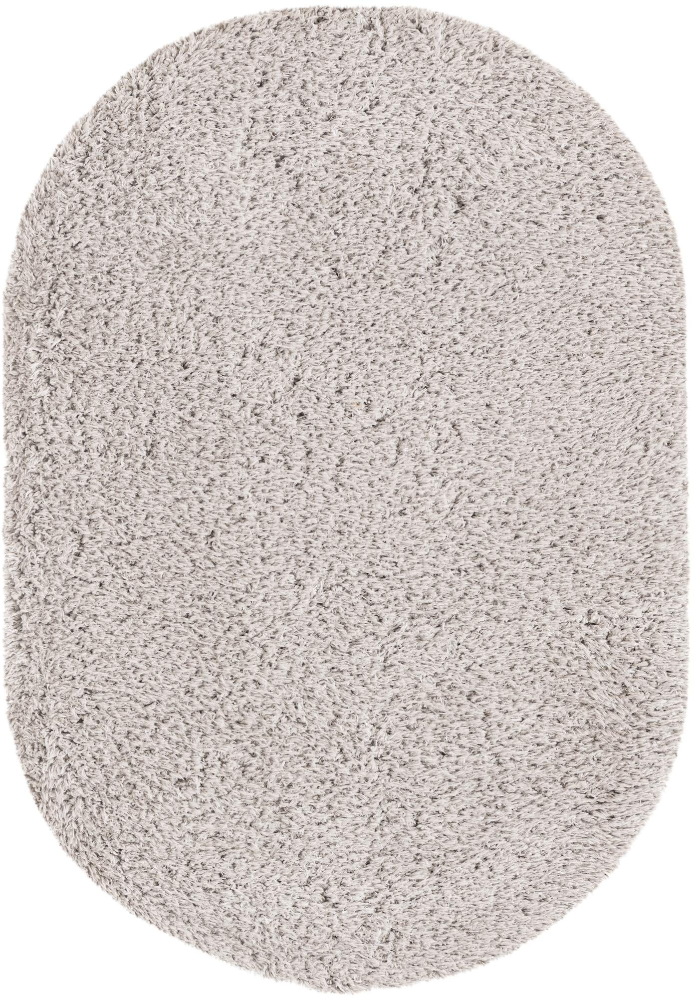 Silver Screen Oval 4' x 6' Shag Synthetic Rug
