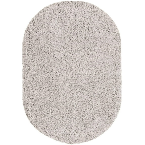 Unique Loom Marilyn Monroe Opulence Shag Collection Area Rug - (4' x 6' Oval Silver Screen)