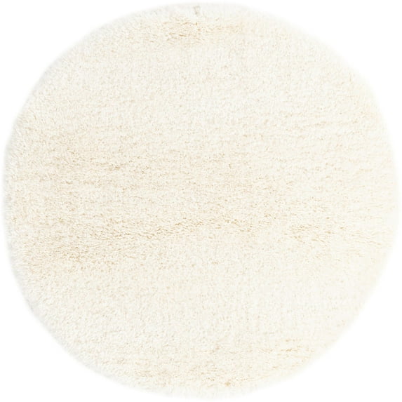 Unique Loom Marilyn Monroe Opulence Shag Collection Area Rug - (5' 3" Round Bone/Beige)