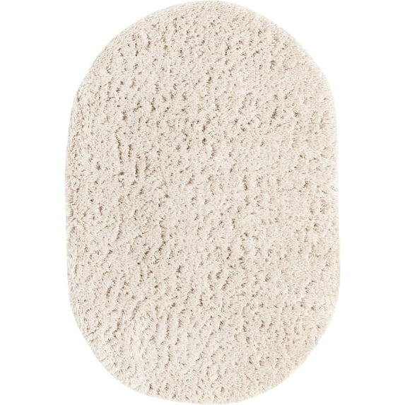 Unique Loom Marilyn Monroe Opulence Shag Collection Area Rug - (5' 3" x 8' Oval Blonde)