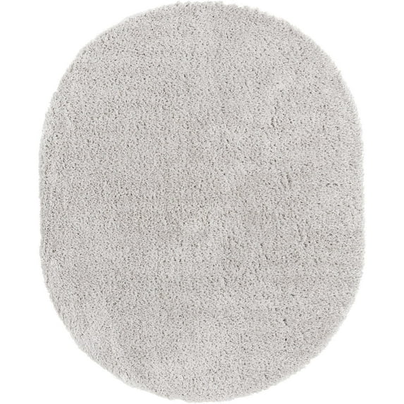 Unique Loom Marilyn Monroe Opulence Shag Collection Area Rug - (7' 10" x 10' Oval Silver Screen)