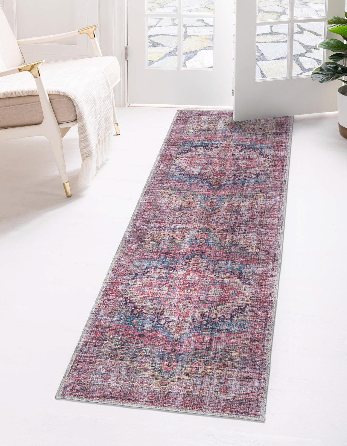 Mangata Multi-Color Chenille Runner Rug