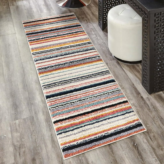 Unique Loom Tagine Collection Area Rug - Maryam (2' x 6' Runner Ivory/Blue)