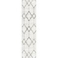 thumbnail image 1 of Unique Loom Matrix Trellis Collection Area Rug - Deco (2' x 8' Runner White/Gray), 1 of 3