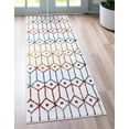 thumbnail image 1 of Unique Loom Matrix Trellis Collection Area Rug - Diamonds (2' 7" x 13' Runner Multi/Blue), 1 of 5