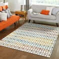 thumbnail image 1 of Unique Loom Matrix Trellis Collection Area Rug - Diamonds (4' 1" x 6' 1" Rectangle Multi/Blue), 1 of 7